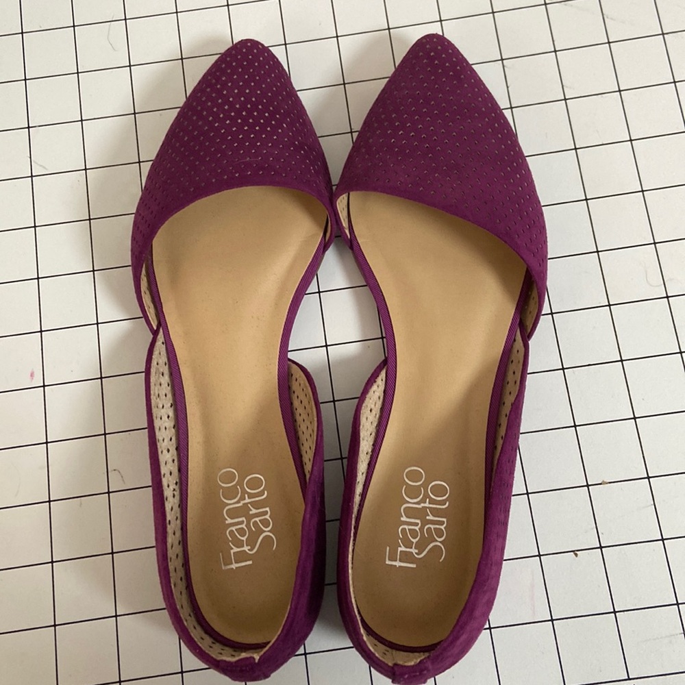 Franco Sarto purple suede flats 8.5
